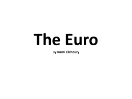 The Euro By Rami Elkhoury - UNT College of Arts and Sciences