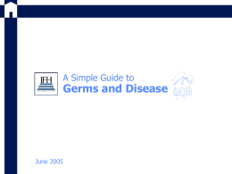 IFH guide on germs in the home