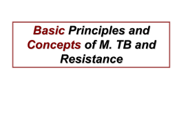 Basic principles and concepts of Drug resistance-TB