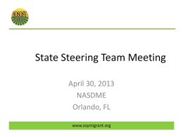 State Steering Team Meeting