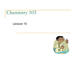 Chemistry 103 - 001 - University of Nevada, Las Vegas