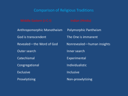 Comparison of Religious Traditions