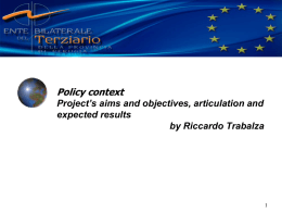 Programma europeo – linea di bilancio – obiettivi progetto