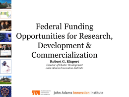 Federal Funding Opportunities for Research, Development