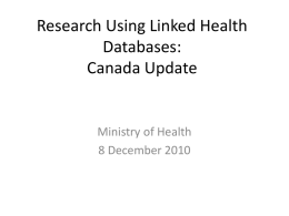 Linking Health Data in Canada