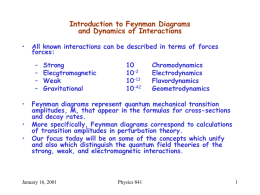 Introduction to Feynman Diagrams and Dynamics of Interactions