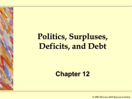 Politics, Surpluses, Deficits, and Debt Chapter 12