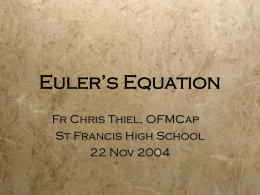 Euler’s Equation