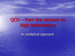 QCD – from the vacuum to high temperature