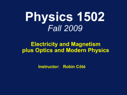 Phys132Q Lecture Notes - University of Connecticut