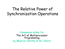 Multiprocesor Synchronization
