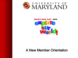 University of Maryland 2001-2002