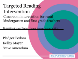 Targeted Reading Intervention