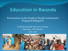 Education in Rwanda - Shirley Kaye Randell