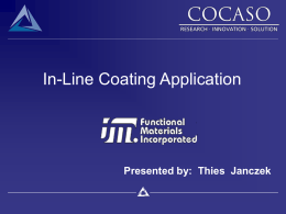 In-Line Coating Application