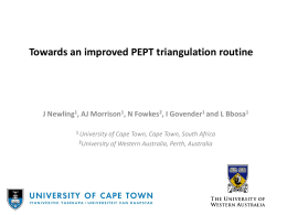 Towards an improved PEPT triangulation routine