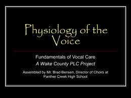 Physiology of the Voice - Ms. Erickson's Music Classes