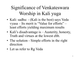 Significance of Venkateswara Worship in Kali yuga