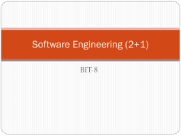 Software Engineering (2+1)