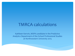 TMRCA calculations