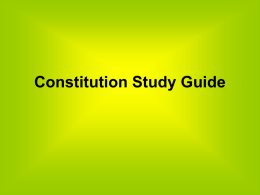 Constitution Study Guide