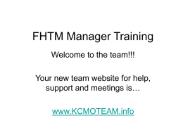 FHTM Manager Training