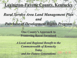 Lexington-Fayette County - Greater Lansing Urban Service