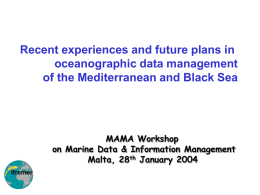 MEDTERRANEAN AND BLACK SEA DATA MANAGEMENT