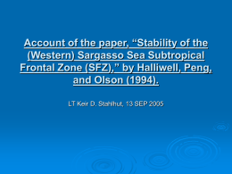 Account of the paper, “Stability of the (Western) Sargasso