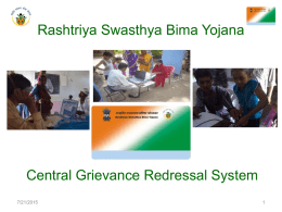 RashtriyaSwasthyaBimaYojana - RSBY
