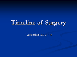 Timeline of Surgery