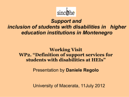 Support and inclusion of students with disabilities in