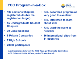 YCC Program-in-a-Box - American Chemical Society
