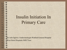 Insulin Initiation In Primary Care