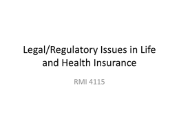 Legal Issues in Life and Health Insurance