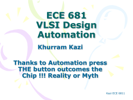ECE 681 VLSI Design Automation