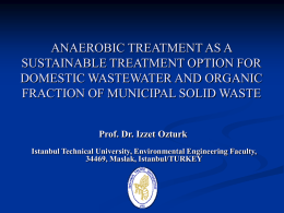 Anaerobic treatment of domestic sewage at psychrophilic