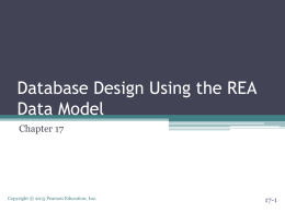 Database Design Using the REA Data Model