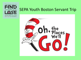 SEPA Youth Boston Servant Trip