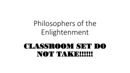Philosophers of the Enlightment
