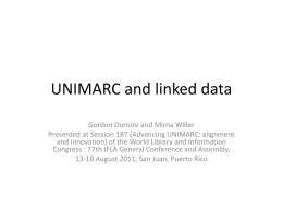 UNIMARC and linked data
