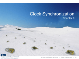 Clock Synchronization - Distributed Computing Group