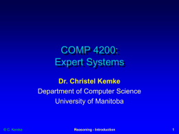 CS 74.420 Expert Systems