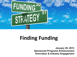 2011Finding Funding - Michigan Technological University