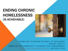 Ending Chronic Homelessness (is possible)