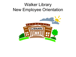 Walker Library Orientation - Middle Tennessee State University