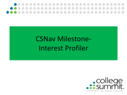 CSNav Milestone- Interest Profiler