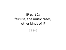 IP part 2: fair use, the music cases