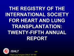 THE REGISTRY OF THE INTERNATIONAL SOCIETY FOR HEART …