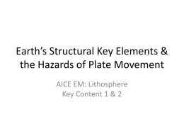 Earth’s Structural Key Elements